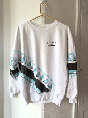 Vintage 80s Lifestyles Dana Point California sailing sweatshirt 4-sided print